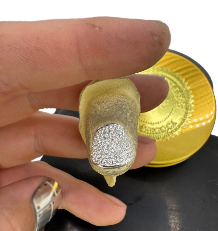 LAB diamond Full Pave 14k Gold Nail Index/Middle/Ring