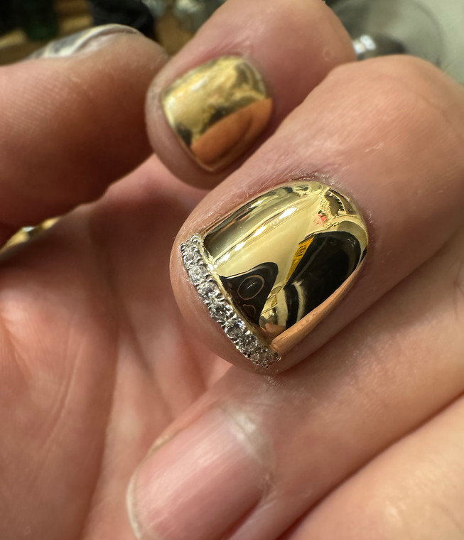 French Cut Diamond French Tip Index/Middle/Ring