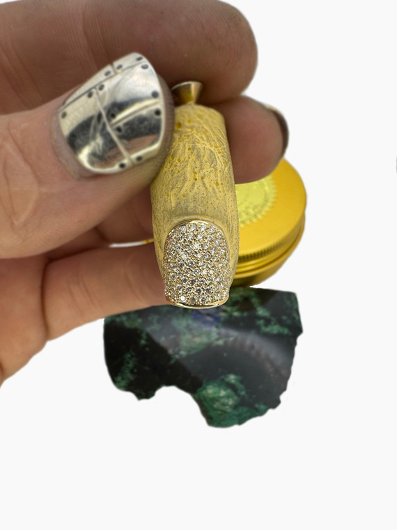 LAB Diamond Full Pave Pinky in 14k Gold