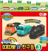 Titipo & Friends Mini Trains 3 pcs Set Toy Pull Back V.3 Manny Setter Steam