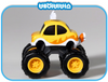 BabyBus Panda Monster TAXI & WOLF TRUCK Toy Mini Car Set Free Wheels Academy 100%