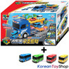 Tayo Little Bus Convertible Strong Rescue Truck + Mini Buses 4 pcs Toy Car Set LED & Sound Effect