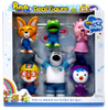 Pororo & Friends Character Real Figure 6 pcs Set Petty Eddy Crong Poby Loopy