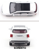 Kia Motors SORENTO MQ4 Diecast Mini Car Toy 1:38 Miniature Model BLACK & WHITE New Logo