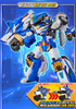 Metal Cardbot W BLUECOP W Transformer Robot Toy Blue Cop W