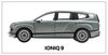 HYUNDAI IONIQ 9 Diecast Metal Model Mini Car Toy 1:38 – Celadon Gray Color