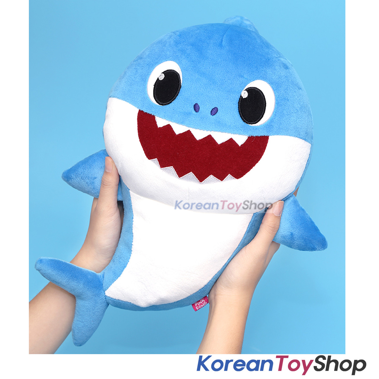 blue baby shark plush toy