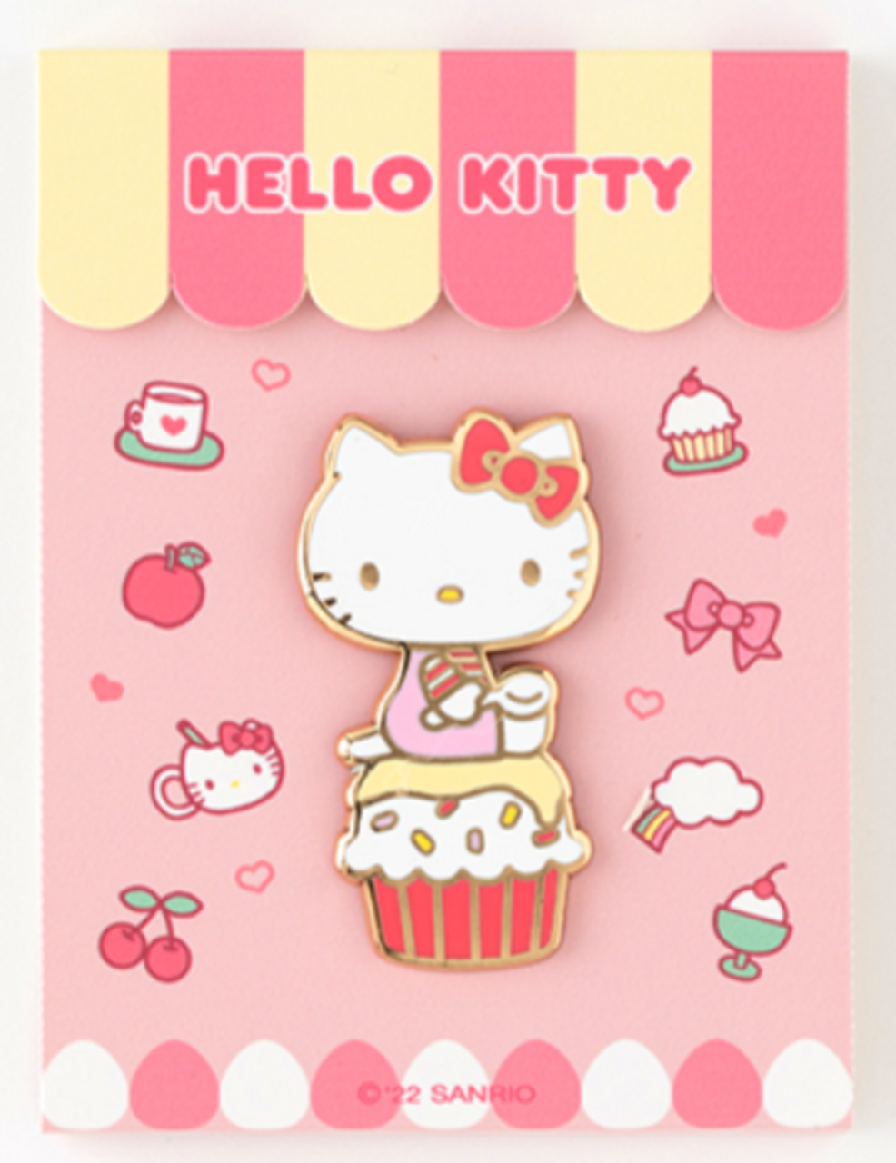 Sanrio Characters Kitty Dessert Theme Pin Badge 6 pcs Set Authentic 100%