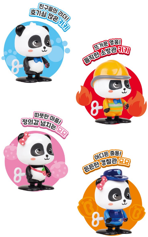 Babybus Character Figure pcs Toy Collection Wind up Baby Bus Kiki Miumiu