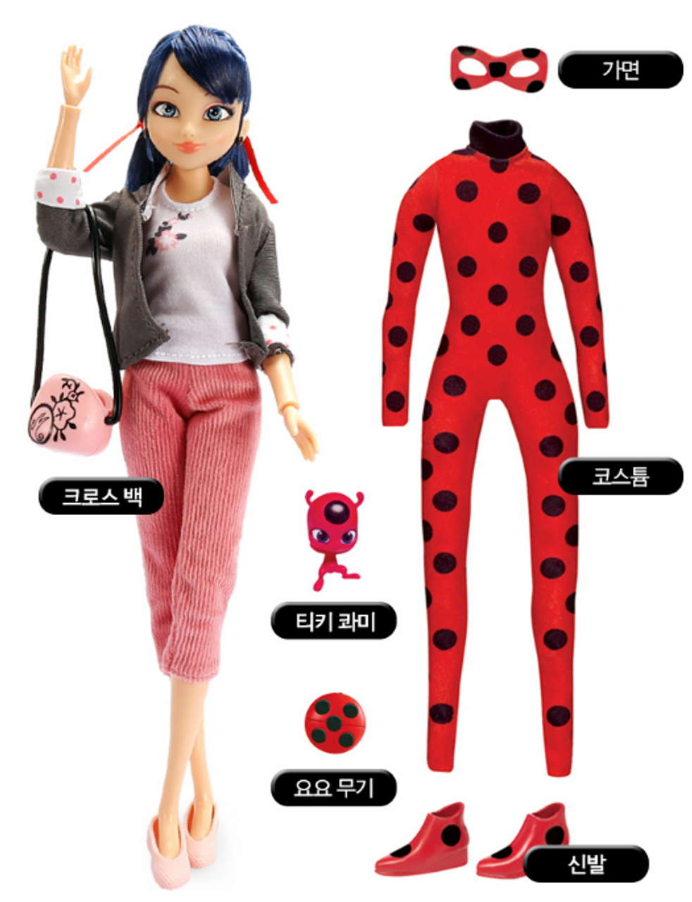 Miraculous Ladybug Marinette Costume Change Doll Toy w/ Accessories