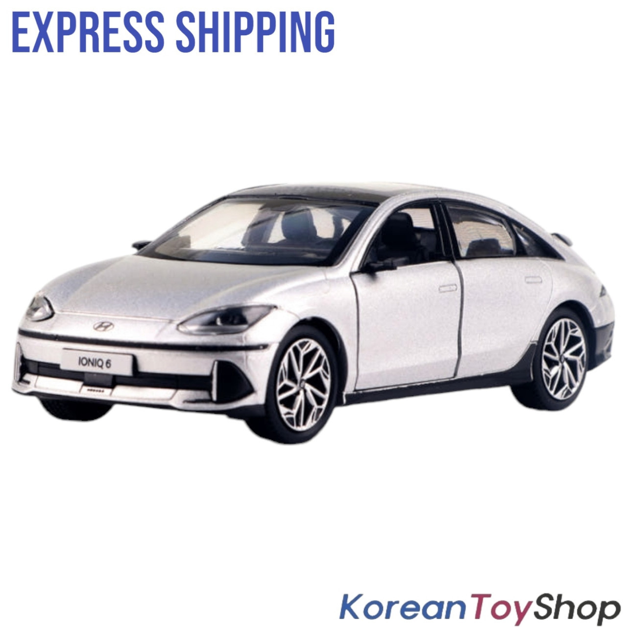 Hyundai Motors IONIQ 6 Diecast Metal Model Mini Car 3 pcs Set Toy