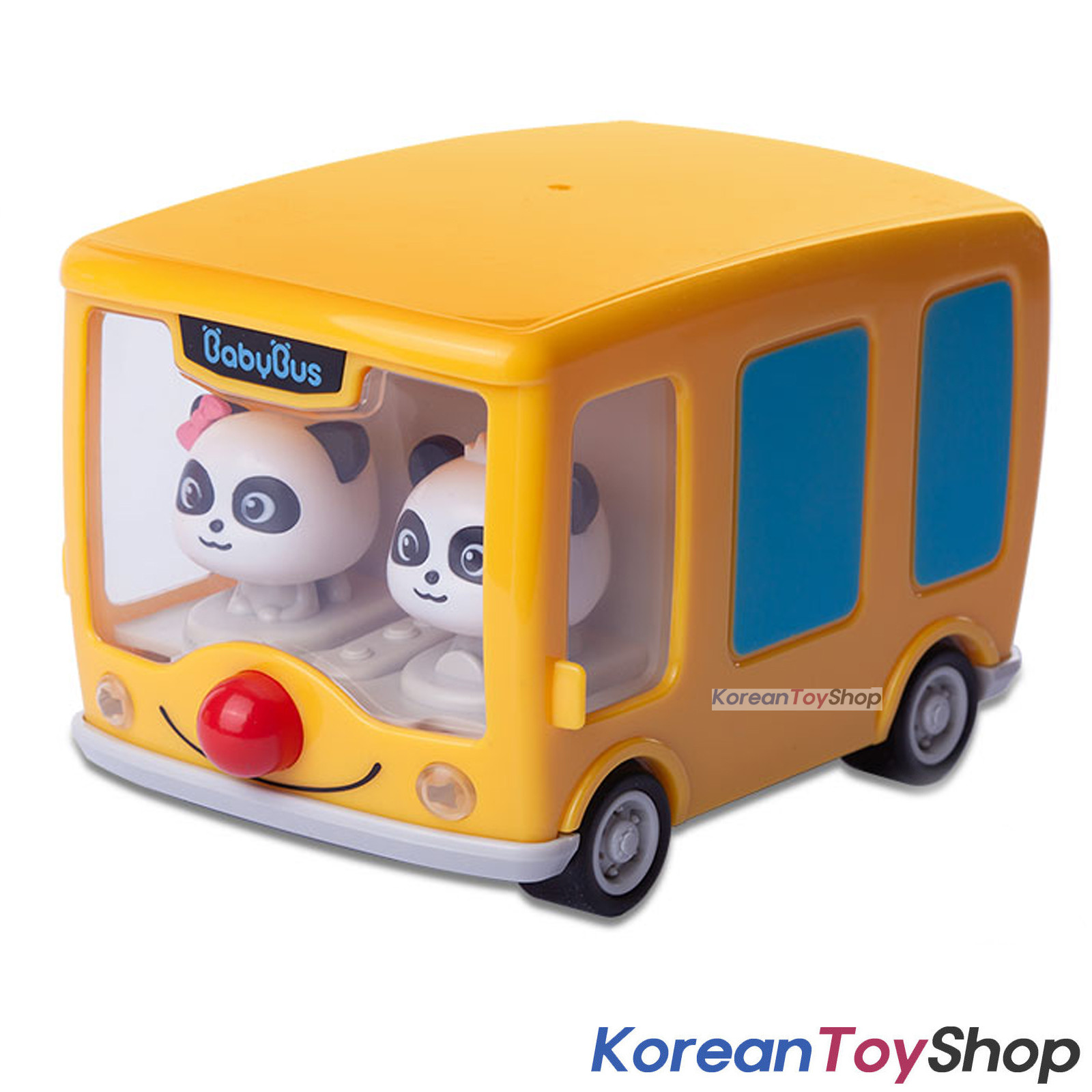 BabyBus Panda Yellow Bus Toy Car Free Wheels Main Character Monster