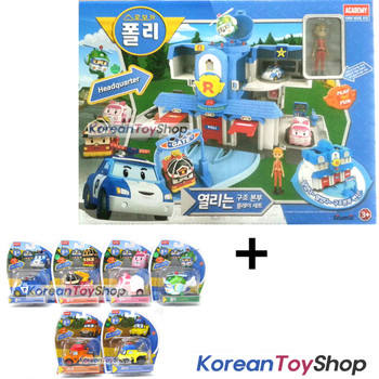 Robocar Poli Convertible Rescue Center Headquarter Play set & 6 pcs Diecast Toy Robocar Poli Convertible Rescue Center Headquarter Play set & 6 pcs Diecast Toy