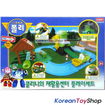 Robocar Poli Cleany's Recycle Center Play Set w/ Cleany Diecast model