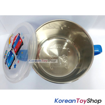 The Little Bus Tayo Stainless Steel Big Bowl 600ml w/ Lid Handle Original The Little Bus Tayo Stainless Steel Big Bowl 600ml w/ Lid Handle Original
