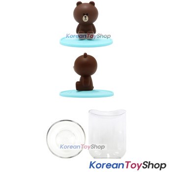 LINE Friends Toothbrush Holder & Cup Set BROWN Model Made in Korea Original LINE Friends Toothbrush Holder & Cup Set BROWN Model Made in Korea Original
