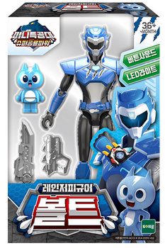 Miniforce VOLT Ranger Figure Toy with Weapon Sound & LED Effect BLUE