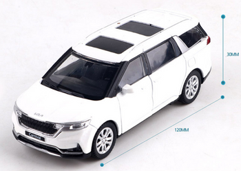 KIA Motors CARNIVAL KA4 Diecast Mini Car Toy 1:38 Miniature Model White Pearl Color