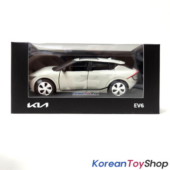 Kia Motors EV6 GT Diecast Mini Car Toy 1:38 Miniature Model Glacier Beige Color