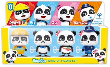 Babybus Character Figure 4 pcs Set Toy Wind up Baby Bus Kiki Miumiu