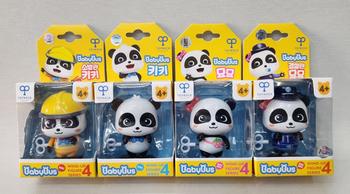 Babybus Character Figure 4 pcs Toy Collection Wind up Baby Bus Kiki Miumiu