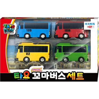 00110 TAYO Little Bus Friends Special Mini Bus Car 4 pcs Toy Set Tayo Rogi Gani Rani