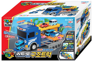 Tayo Little Bus Convertible Strong Rescue Truck Toy Car LED & Sound Effect (No Cars inside) / Damaged Box Discounted