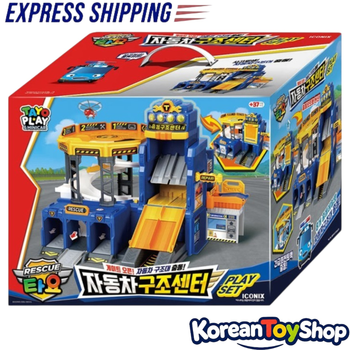 Tayo the Little Bus Car Rescue Center Playset Toy (Mini Cars Not Included) ICONIX