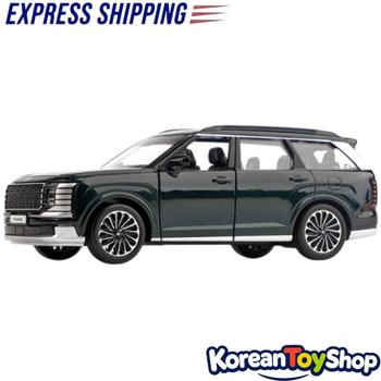 Hyundai PALISADE The All-New Diecast Metal Model Mini Car Toy 1:38 Emerald Pearl Color