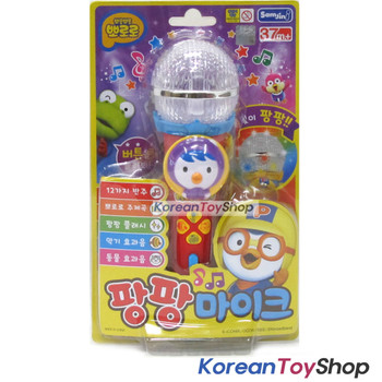 Pororo Mike Shape Toy w/ LED Lighting & Sound Effects Theme Song 4 Buttons Red Pororo Mike Shape Toy w/ LED Lighting & Sound Effects Theme Song 4 Buttons Red