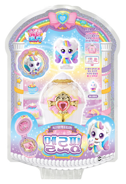 Catch Teenieping Sweet & Sour 멜로핑 Figure Season 4 Toy Set w/ QR Code Medal