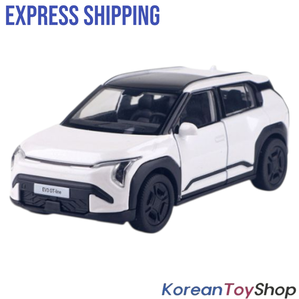 Kia Motors EV3 GT-line Diecast Metal Model Mini Car Toy 1:38 Snow White Pearl Color