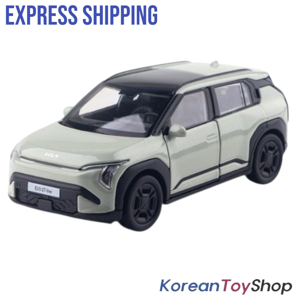 Kia Motors EV3 GT-line Diecast Metal Model Mini Car Toy 1:38 Aventurine Green Color