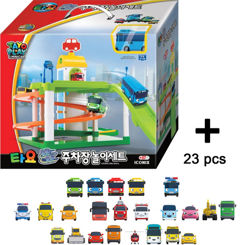 Tayo Little Bus Parking Center Play Set Garage Toy w/ Mini
