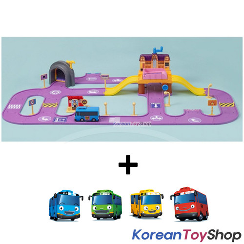 Tayo the Little Bus Track & 4 Buses Play Set Toy Magic