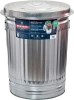 Galvanized Steel Utility Trash Pail/Can With Lid, 31 Gal.