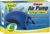 Packaging box for a Tetra Whisper Air Pump designed for aquariums up to 40 gallons, featuring the blue dome-shaped air pump unit.