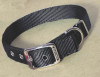 Hamilton Double Thick Deluxe Black Nylon Buckle Collar 1 x 30 Inch