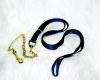 Nylon Horse Lead With Chain, Navy