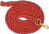 Red Cotton Lead Rope, 3/4 Inch x 10 Feet