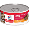 Hill's Science Diet Adult Light Liver & Chicken Entree Canned Cat Food, 5.5 Oz.