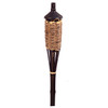 Bamboo Outdoor Torch with Woven Rope, 5' tall