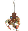 Happy Beaks Leather Bear With ABC Blocks Bird Toy