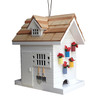 Home Bazaar White Potting Shed Bird Feeder With Window Box