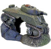 Blue Ribbon Exotic Environments Army Tank With Cave Ornament