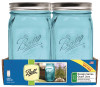 Ball Wide Mouth Design Series Blue Quart Mason Jars, 4 Pack