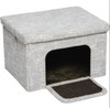 Midwest Curious Cat Cube Cottage, Silver