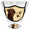 Pet Gifts USA Chocolate Labrador Paws On My Heart Cloth Face Mask