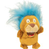 Heardoggy! Silent Squeaks Crazy Hairs Lion Dog Toy, Small, Tan