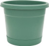Southern Patio Rolled Rim Saucer Planter, Fern Green, 6"